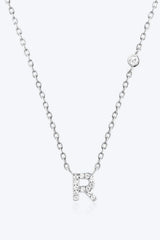 Q To U Zircon 925 Sterling Silver Necklace R Silver One Size Necklaces - Tophatter Daily Deals
