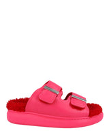 Alexander McQueen Oversized Hybrid Slides Pink Silver Footwear - Tophatter Daily Deals