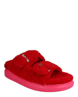 Alexander McQueen Shearling Slide Sandals Footwear - Tophatter Daily Deals