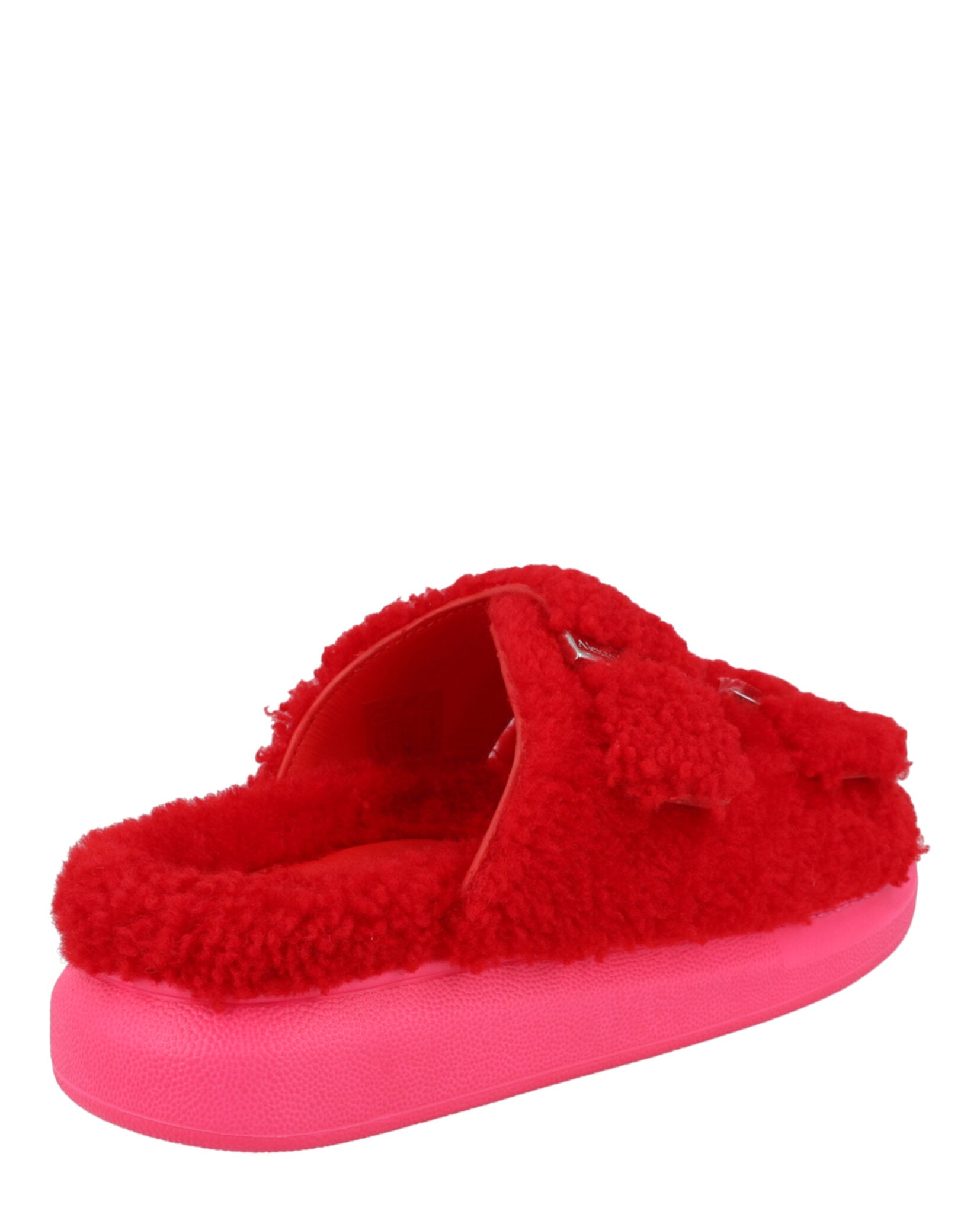 Alexander McQueen Shearling Slide Sandals Footwear - Tophatter Daily Deals