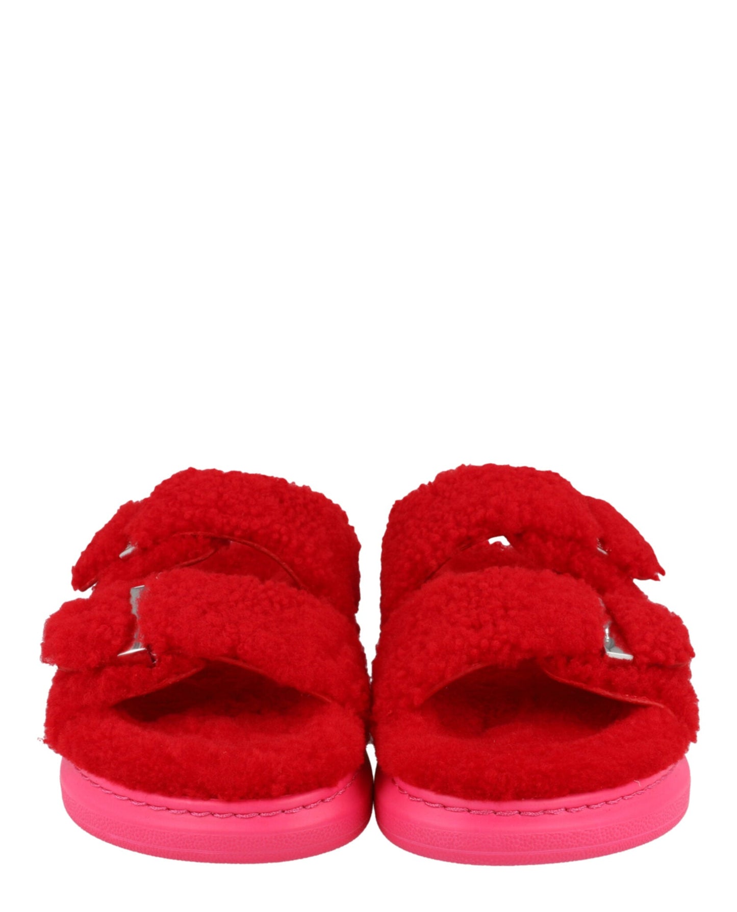 Alexander McQueen Shearling Slide Sandals Footwear - Tophatter Daily Deals