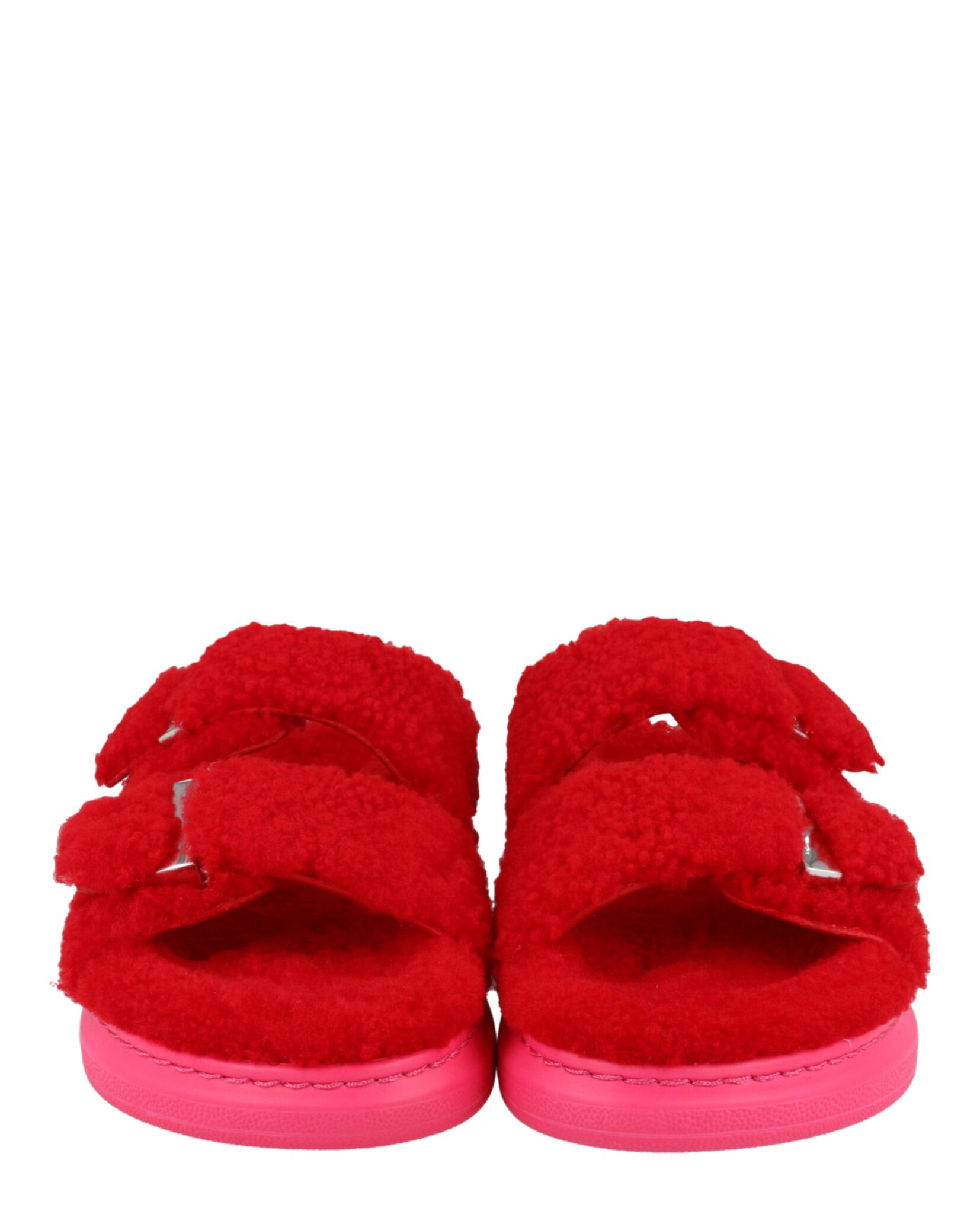Alexander McQueen Shearling Slide Sandals Footwear - Tophatter Daily Deals