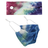 Button headband mask headscarf hair accessory 2-piece set 0 - Tophatter Daily Deals
