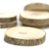 Set of 8 Wood Slices Coasters | Rustic Wedding Decorations Candle Stand | Tree Log Slices Drinks Coasters - 6-8 cm Coaster - Tophatter Daily Deals