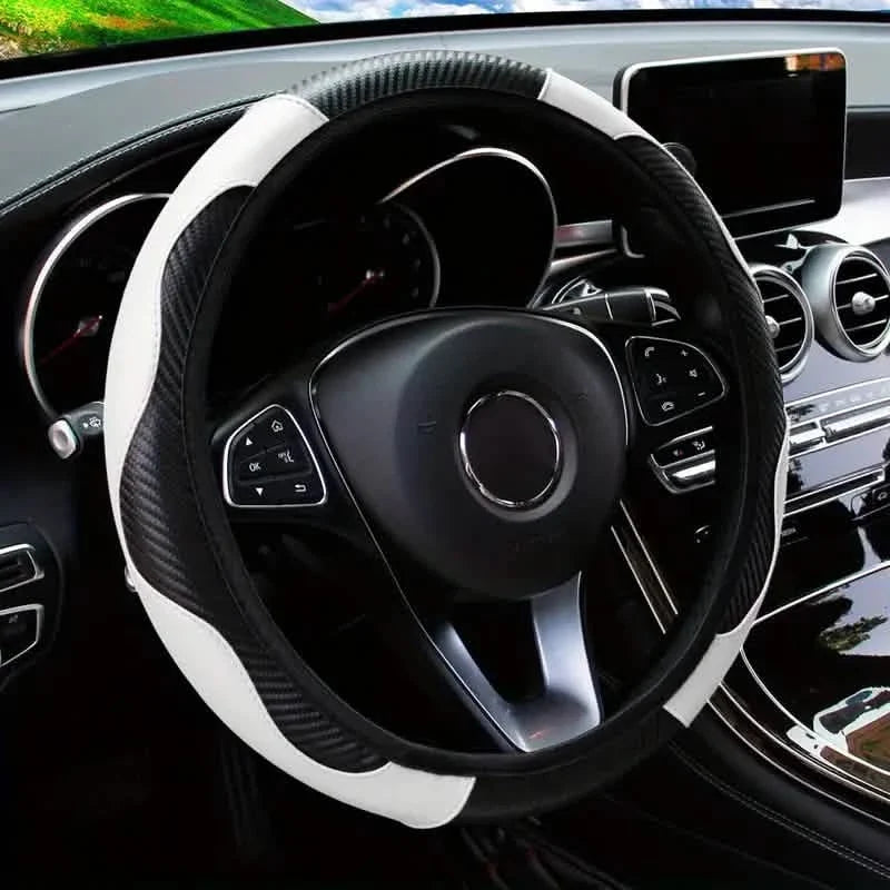 Universal Car Steering Wheel Cover White Automotive - Tophatter Daily Deals