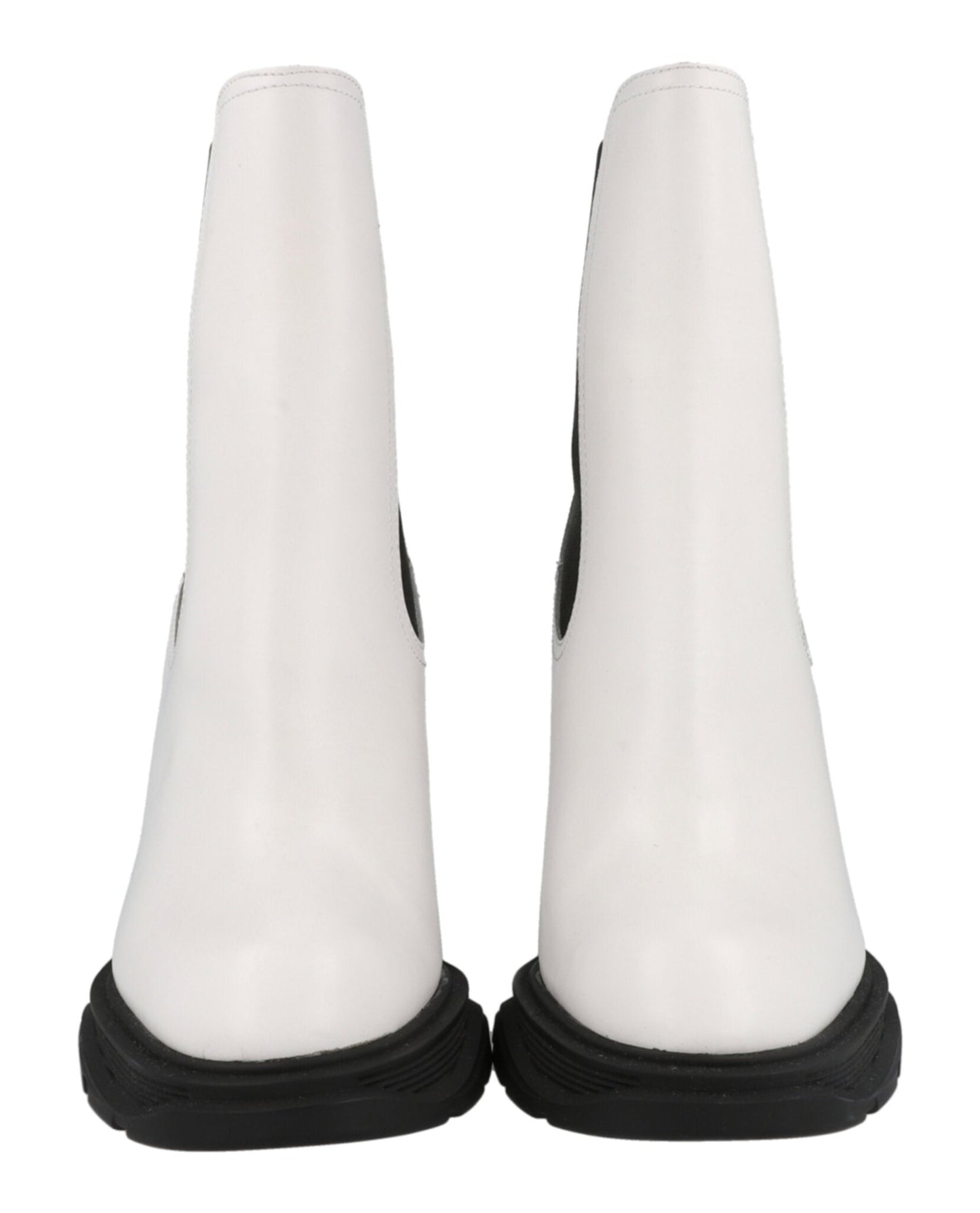 Alexander McQueen Leather Heeled Chelsea Boots Footwear - Tophatter Daily Deals