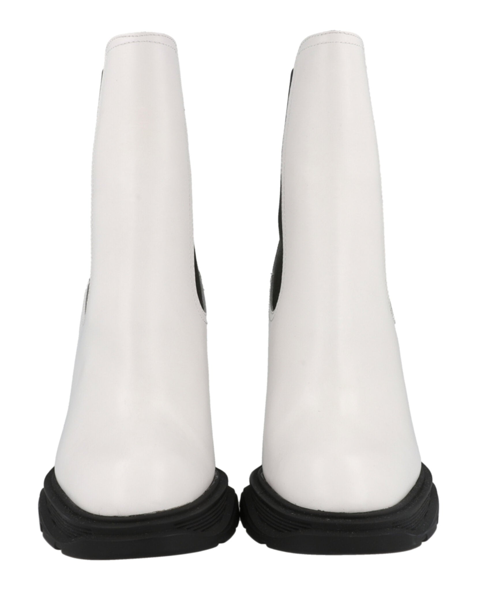 Alexander McQueen Leather Heeled Chelsea Boots Footwear - Tophatter Daily Deals
