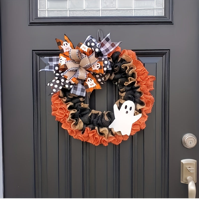 Halloween Wreath Indoor Holiday Decor Occasions > Christmas > Christmas Wreaths & Garlands - Tophatter Daily Deals