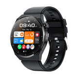 Bluetooth Call NFC Access Control Movement Android Smart Watch Black Silica gel 0 - Tophatter Daily Deals