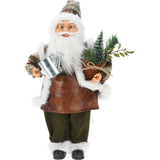 Workshop Standing Santa Figure | Traditional Father Christmas Ornament - 45cm Ornament - Tophatter Daily Deals