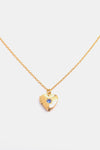 Zircon Heart Shape 14K Gold-Plated Pendant Necklace March One Size Necklaces - Tophatter Daily Deals