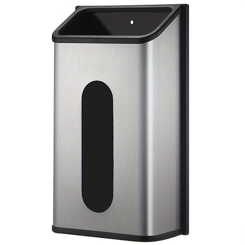 Wall-Mounted Stainless Steel Garbage Bag Dispenser Kitchen Bins - Tophatter Daily Deals