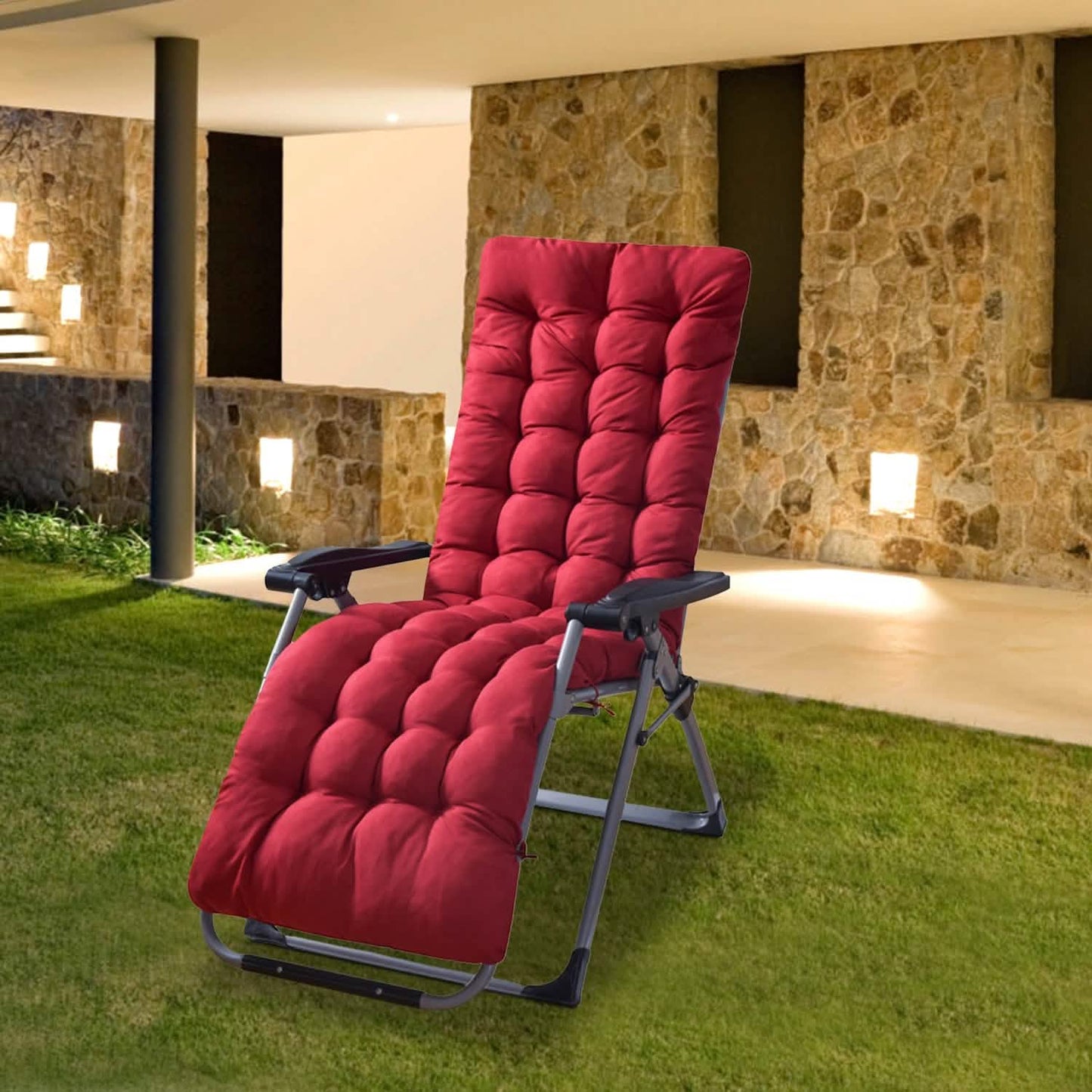67x22in Chaise Lounger Cushion Recliner Rocking Chair Sofa Furniture & Decor - Tophatter Daily Deals