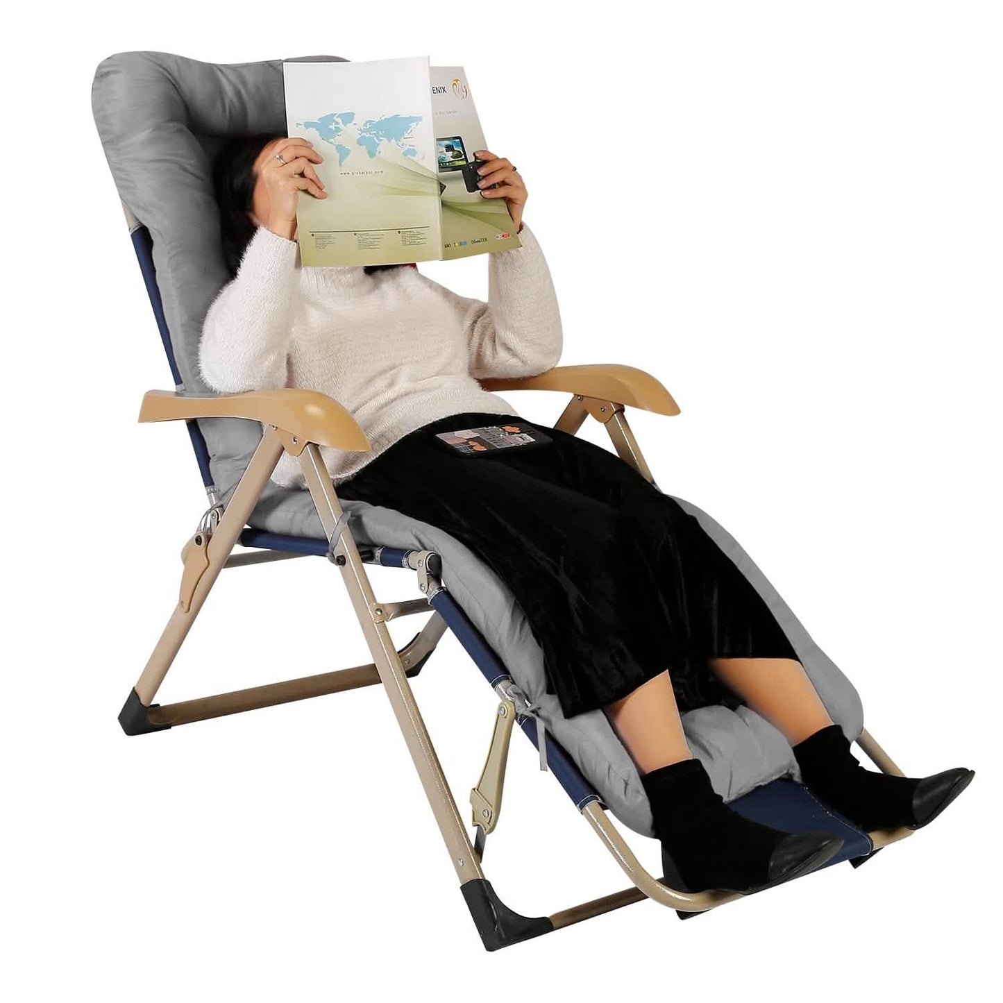 67x22in Chaise Lounger Cushion Recliner Rocking Chair Sofa Furniture & Decor - Tophatter Daily Deals