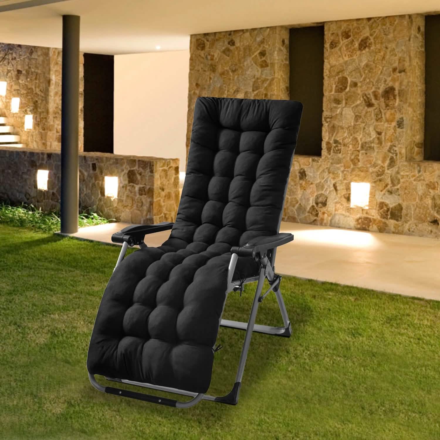 67x22in Chaise Lounger Cushion Recliner Rocking Chair Sofa Furniture & Decor - Tophatter Daily Deals