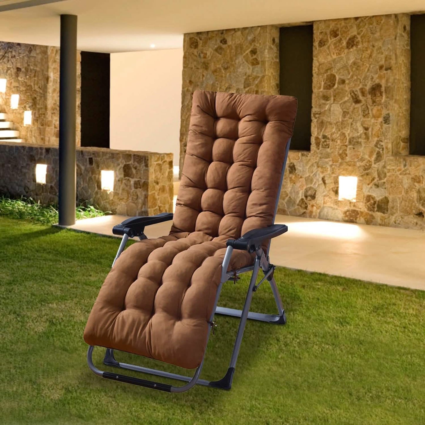 67x22in Chaise Lounger Cushion Recliner Rocking Chair Sofa Furniture & Decor - Tophatter Daily Deals