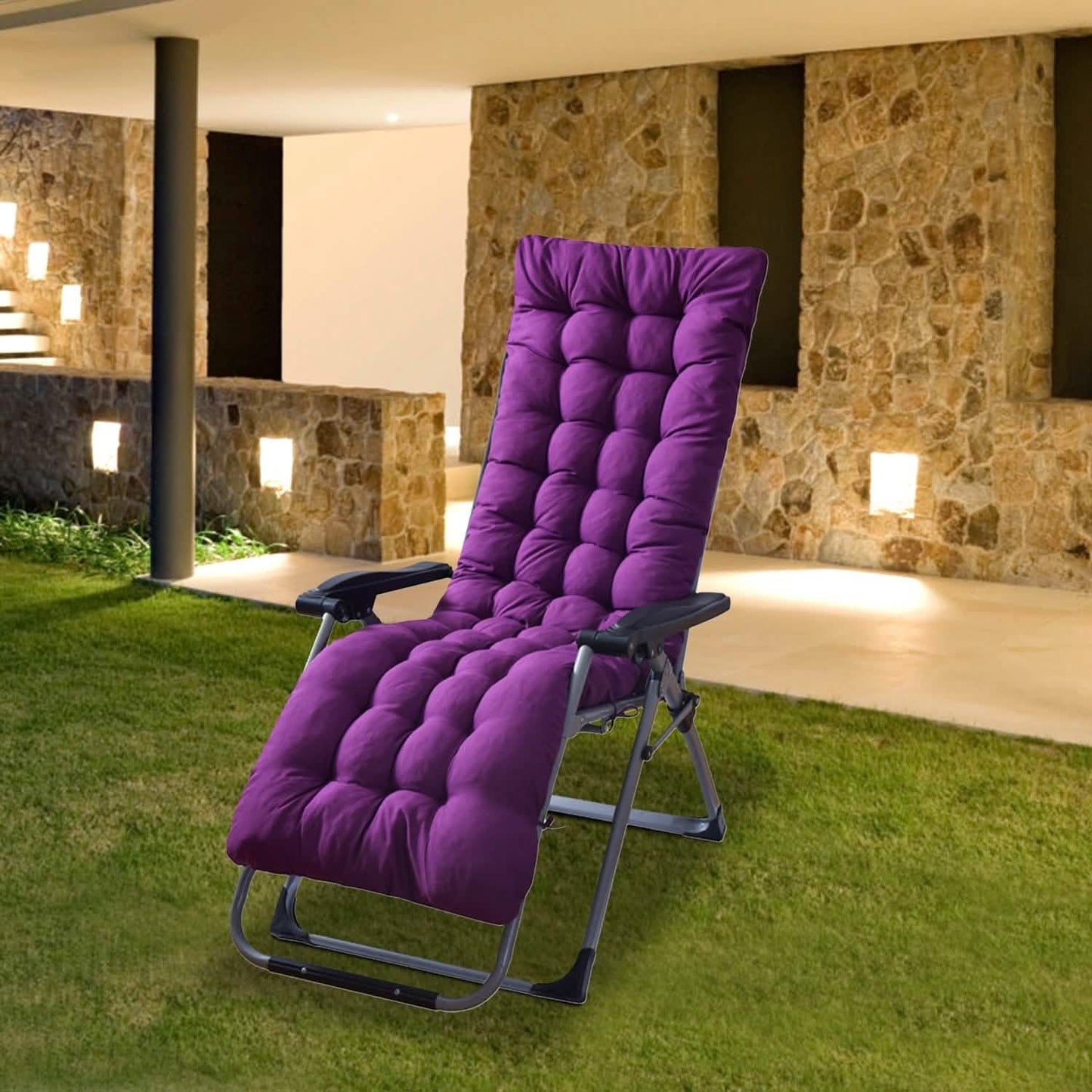 67x22in Chaise Lounger Cushion Recliner Rocking Chair Sofa Furniture & Decor - Tophatter Daily Deals