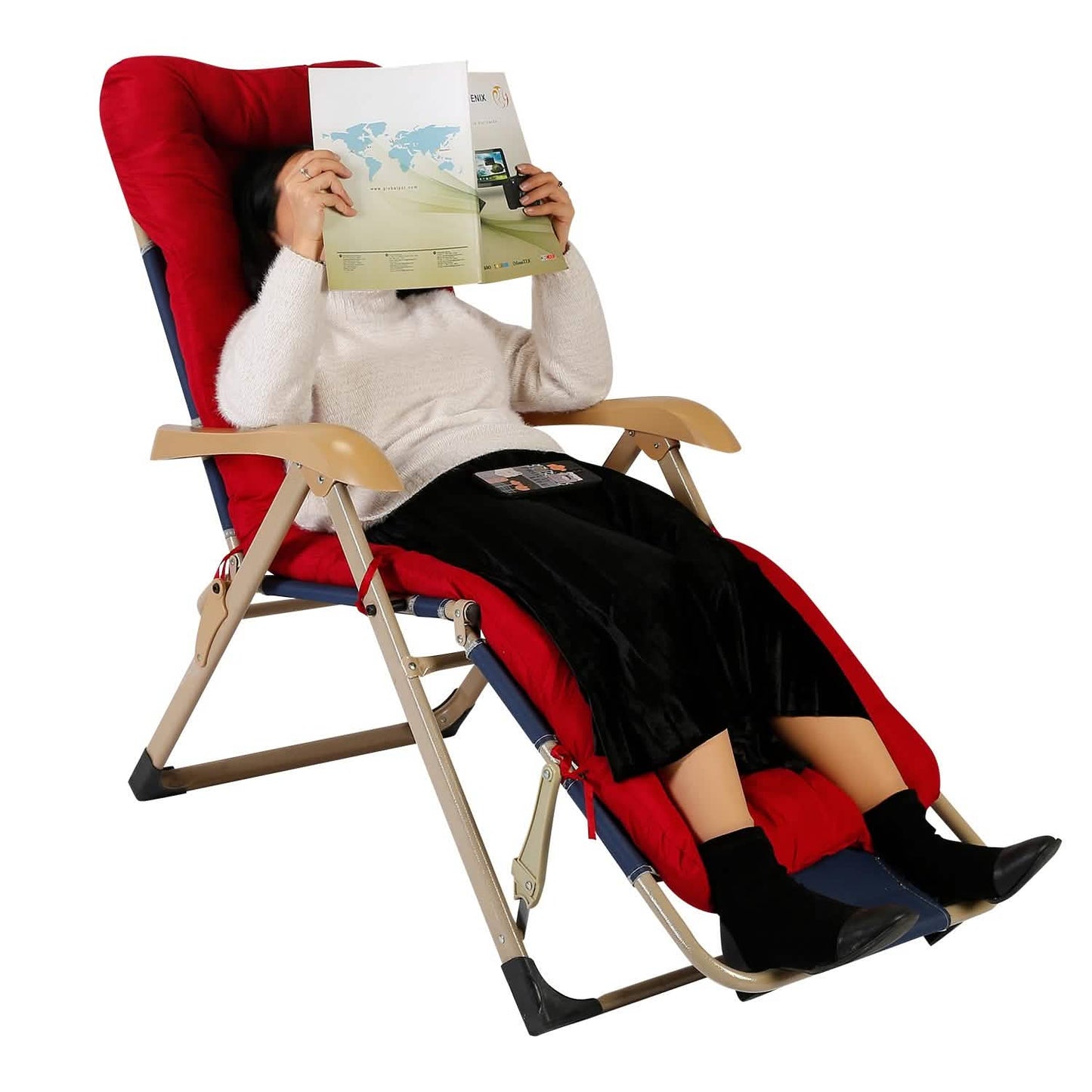 67x22in Chaise Lounger Cushion Recliner Rocking Chair Sofa Furniture & Decor - Tophatter Daily Deals