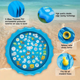 68" Inflatable Blow Up Pool Sprinkler Splash Pad For Kids Outdoor Recreation - Tophatter Daily Deals