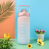 68 Oz Water Bottle with Time Marker Pink Outdoor Recreation - Tophatter Daily Deals