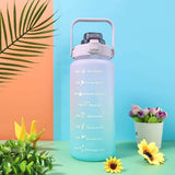 68 Oz Water Bottle with Time Marker Purple Outdoor Recreation - Tophatter Daily Deals