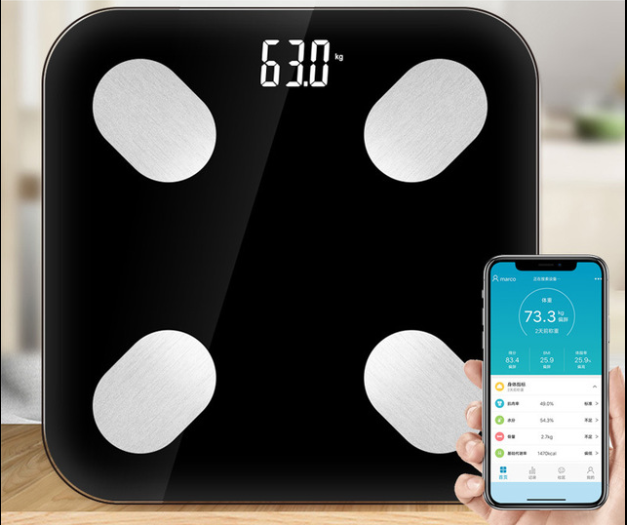 Bluetooth Intelligent Human Body Fat Precision Scale Black 7 - Tophatter Daily Deals