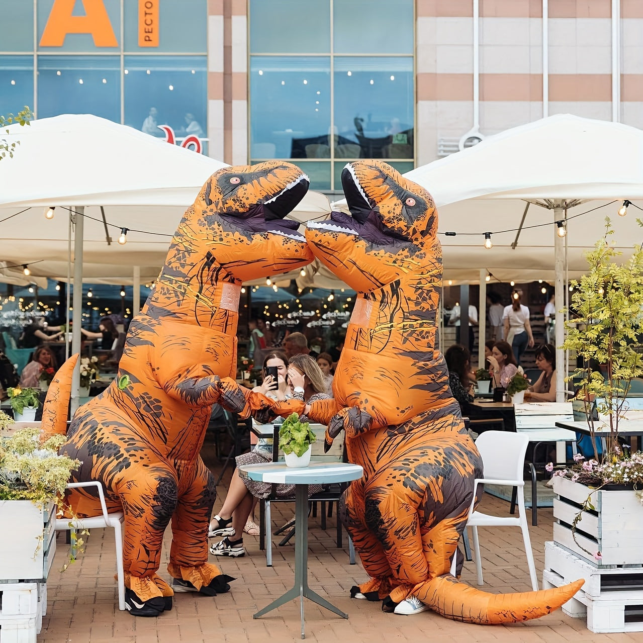 Adult T-Rex Inflatable Dinosaur Costume for Halloween Halloween - Tophatter Daily Deals