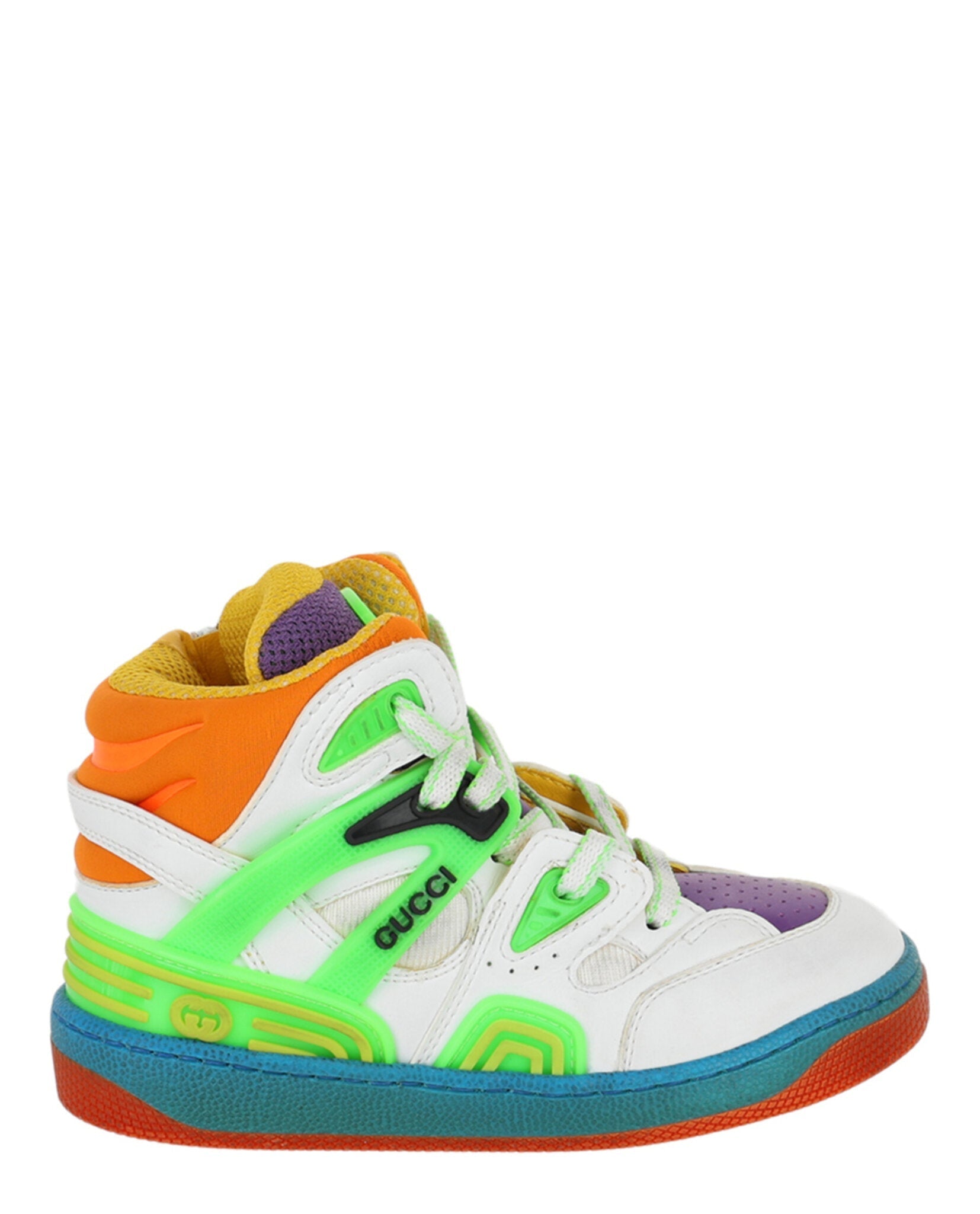 Gucci Colorblock High-Top Sneakers Multi Footwear - Tophatter Daily Deals