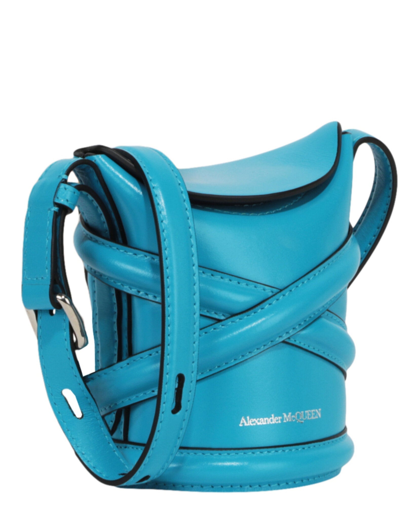 Alexander McQueen Mini Curve Leather Bucket Bag Bags - Tophatter Daily Deals