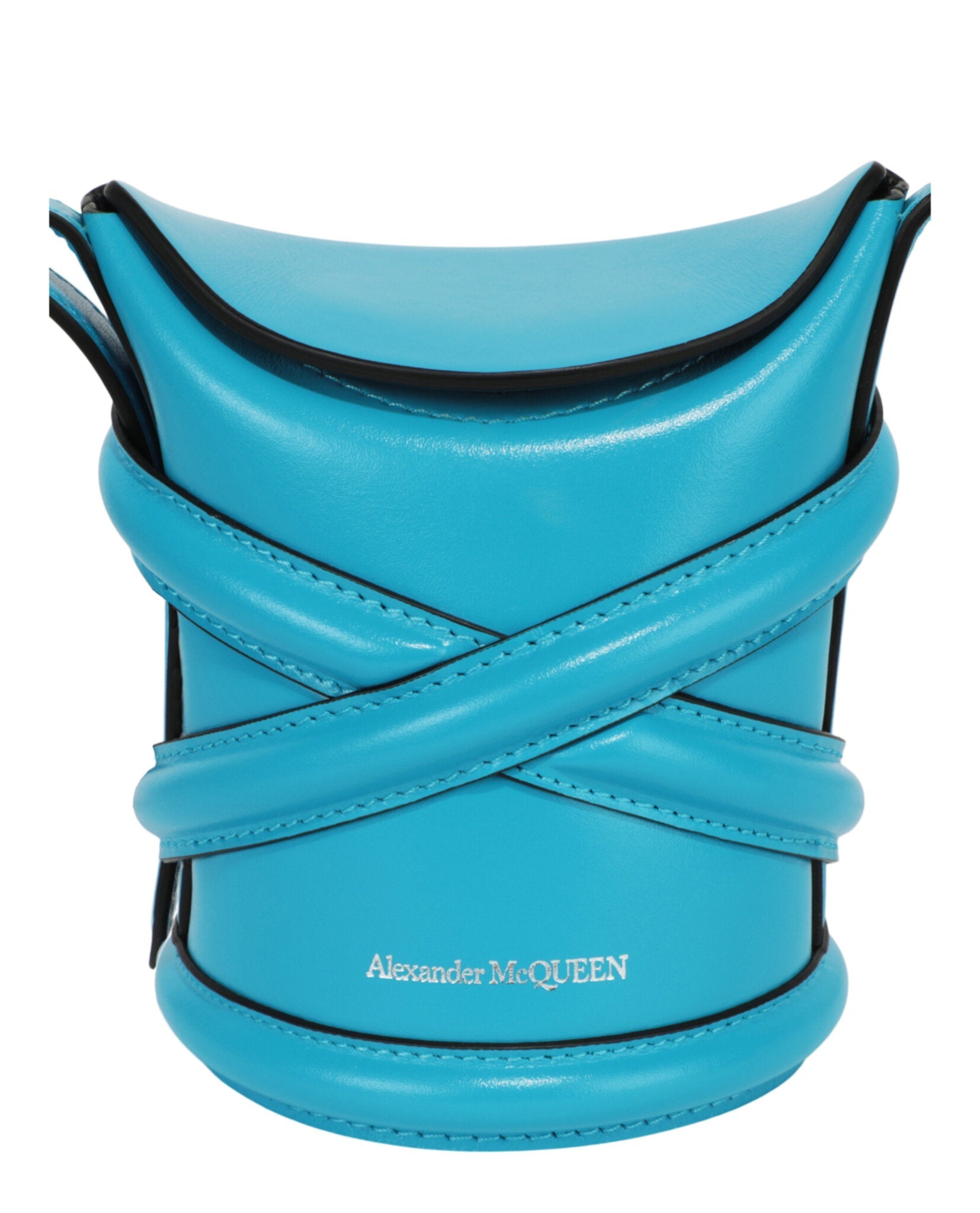 Alexander McQueen Mini Curve Leather Bucket Bag Bags - Tophatter Daily Deals