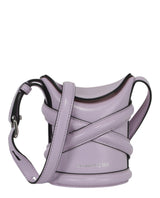 Alexander McQueen Mini Curve Leather Bucket Bag Lilac-682683-1YBA7-5310-50007-NS Bags - Tophatter Daily Deals