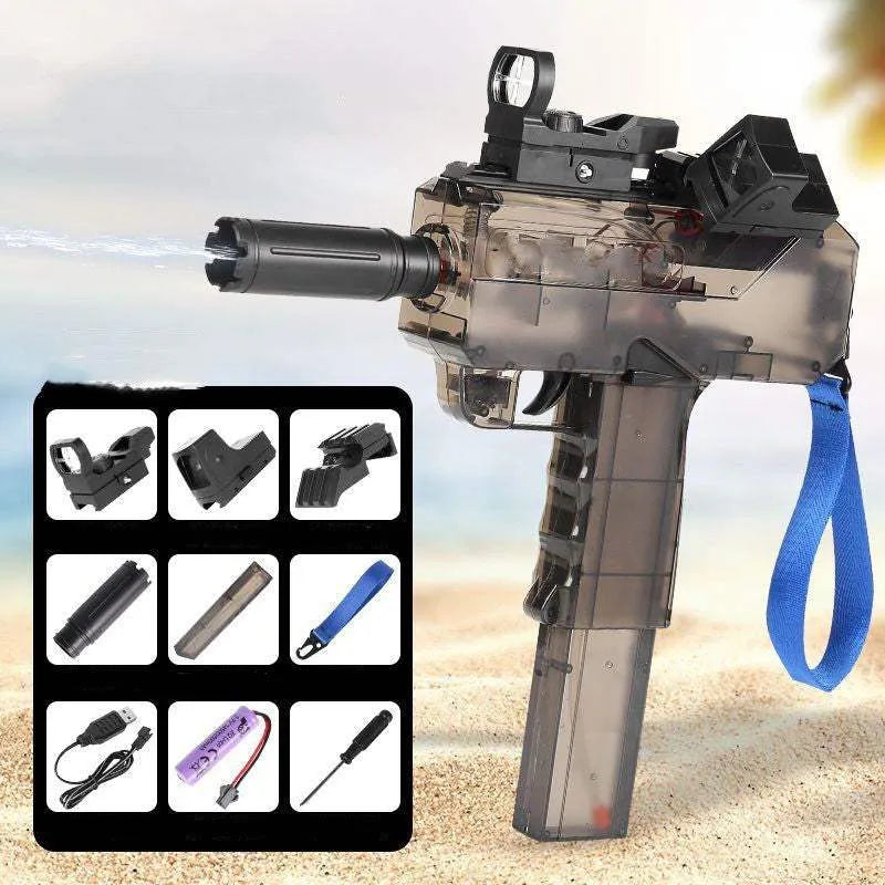 Uzi Electric Burst Water Gun Children's Powerful Water Gun Toy Fully Automatic Range Long Spray Outdoor Toy Water Gun Tan Humidifier - Tophatter Daily Deals