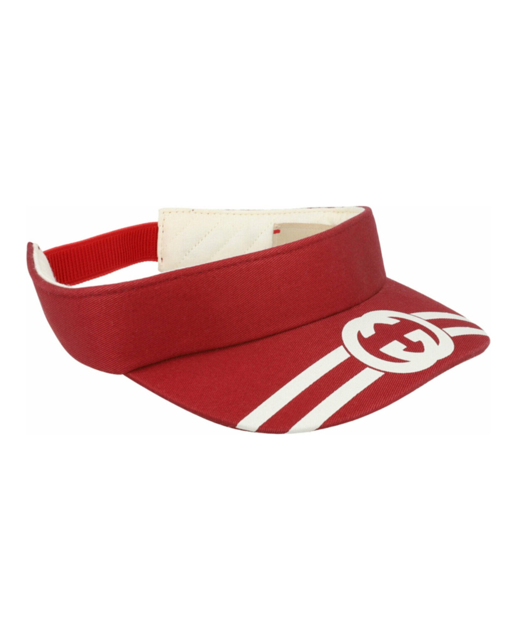 Gucci Logo Printed Visor Red Headwear - Tophatter Daily Deals