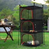3-Tier Camping Storage Net Foldable Hanging Rack Camping & Hiking - Tophatter Daily Deals