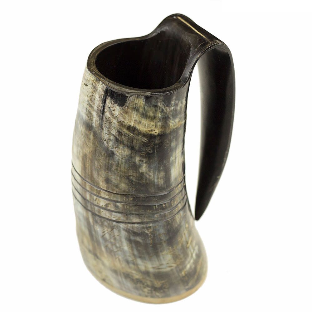 Viking Drinking Horn Cup Buffalo Horn Drinking Mug - Tophatter's Guns'N'Weapons Store Collectible Weapons - Tophatter Daily Deals