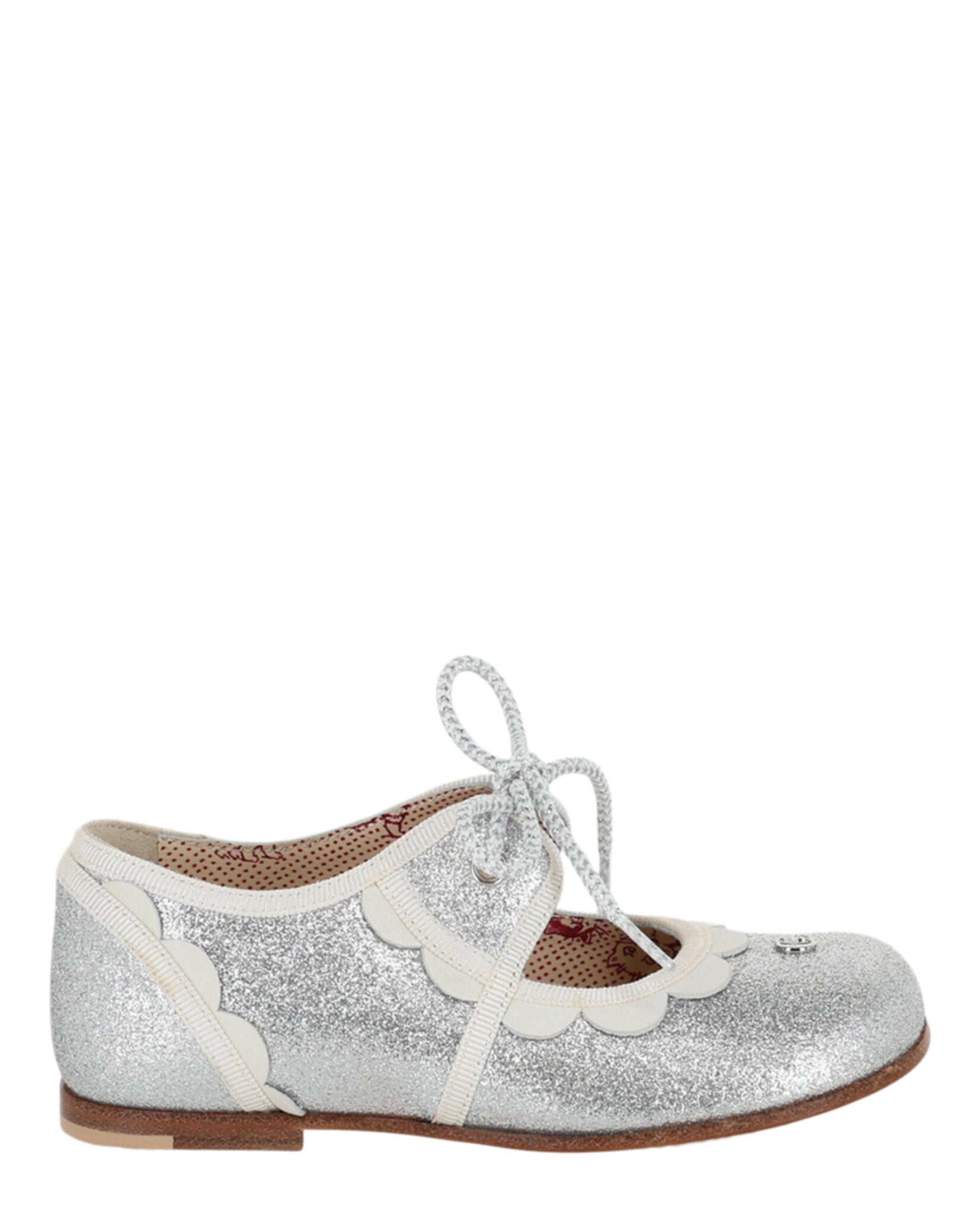 Gucci Glitter Scalloped-Trim Dress Shoes Silver Footwear - Tophatter Daily Deals