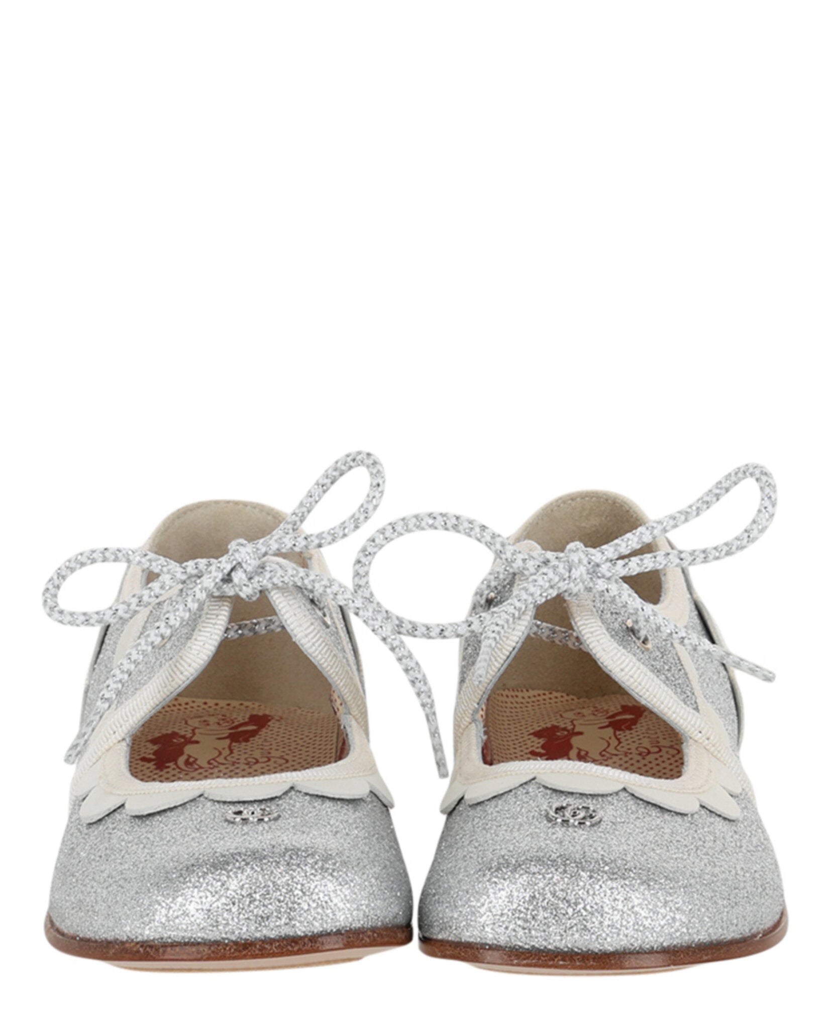 Gucci Glitter Scalloped-Trim Dress Shoes Footwear - Tophatter Daily Deals