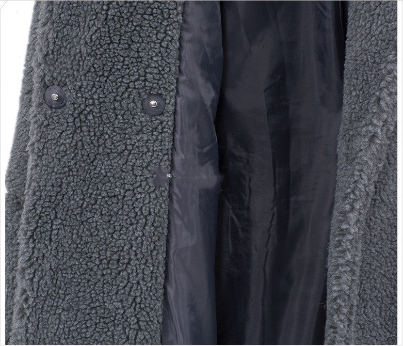 Warm Relaxed Women’s Wool Coat - Mid Length Wool Blend, City 3D Changing Face Moving Picture Frame - Tophatter Daily Deals