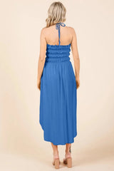 Culture Code Tie Back Shirring Dress with Pockets Casual Dresses - Tophatter Daily Deals