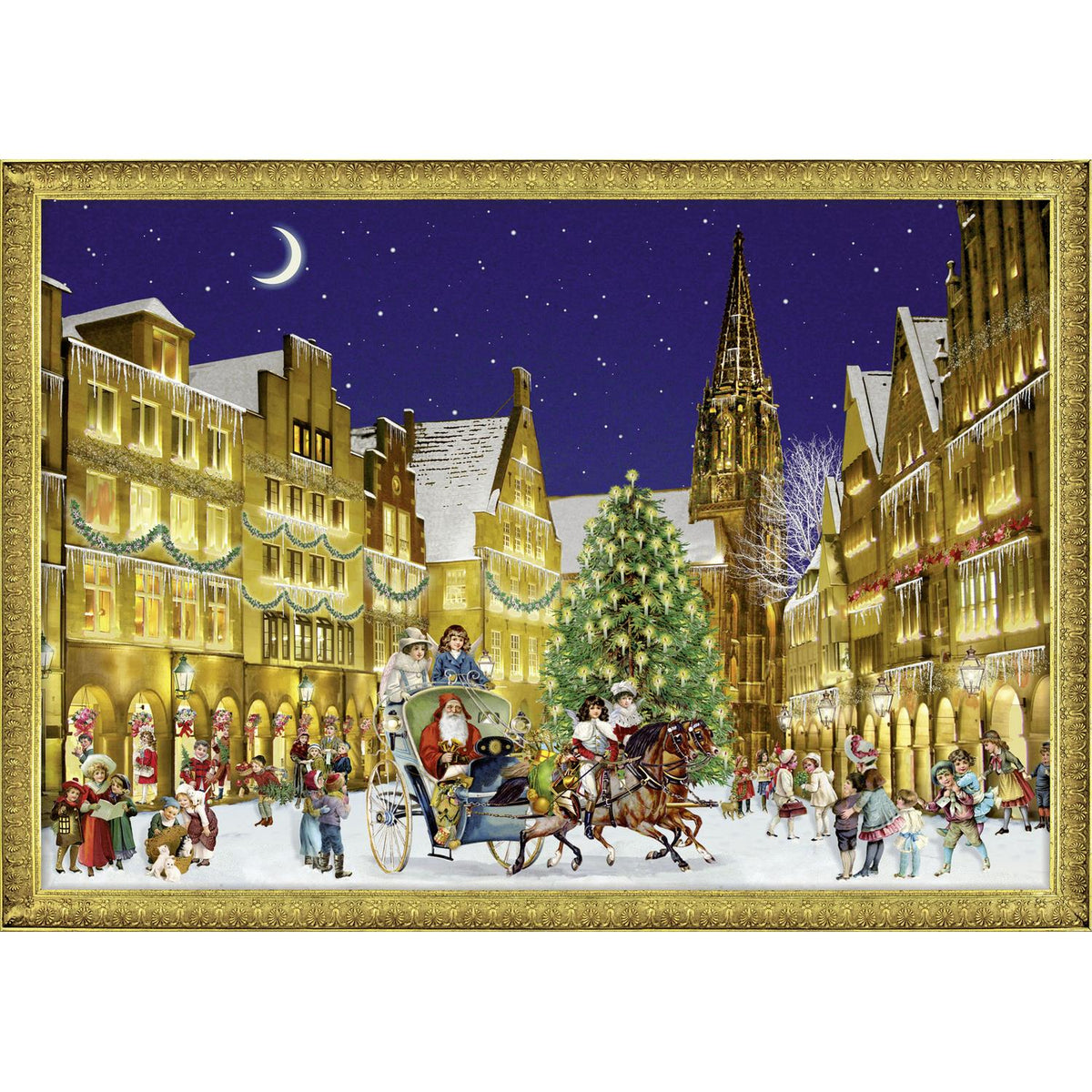 Deluxe Traditional Card Advent Calendar A4 - German Town at Christmas Advent Calendar - Tophatter Daily Deals