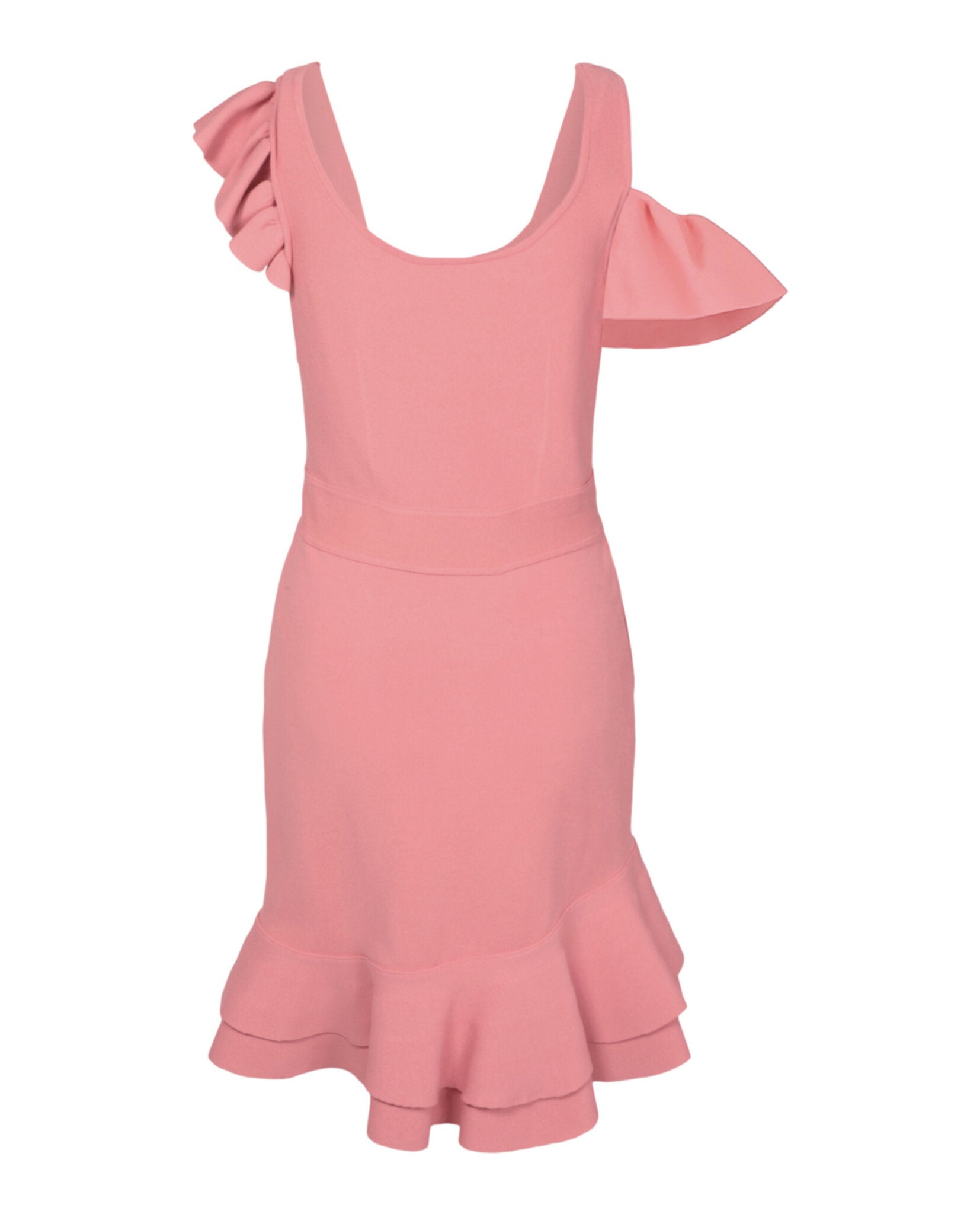 Alexander McQueen Compact Knit Mini Ruffle Dress Dresses - Tophatter Daily Deals