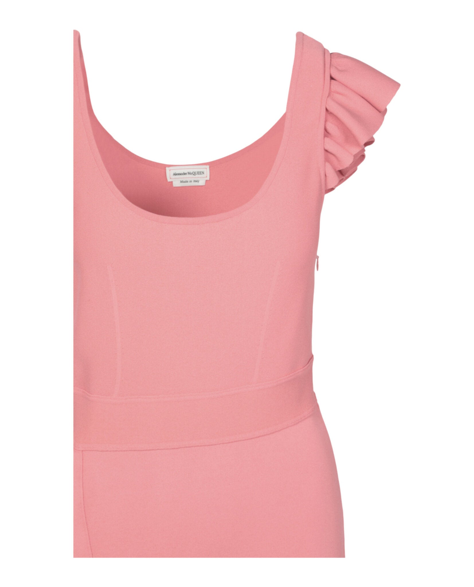 Alexander McQueen Compact Knit Mini Ruffle Dress Dresses - Tophatter Daily Deals