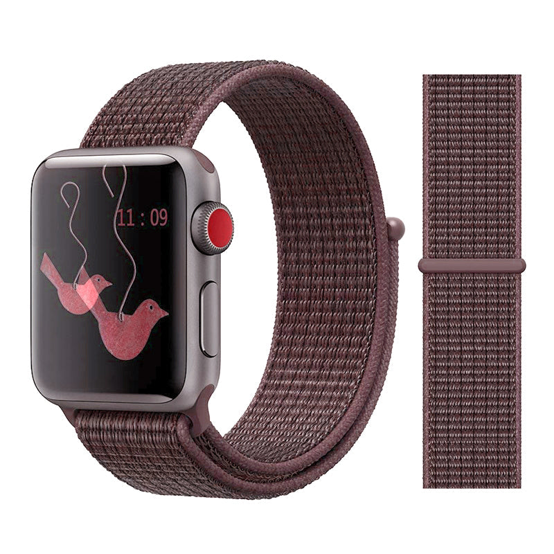 42 44mm Nylon Velcro Loopback Sports Watch Brown 0 - Tophatter Daily Deals