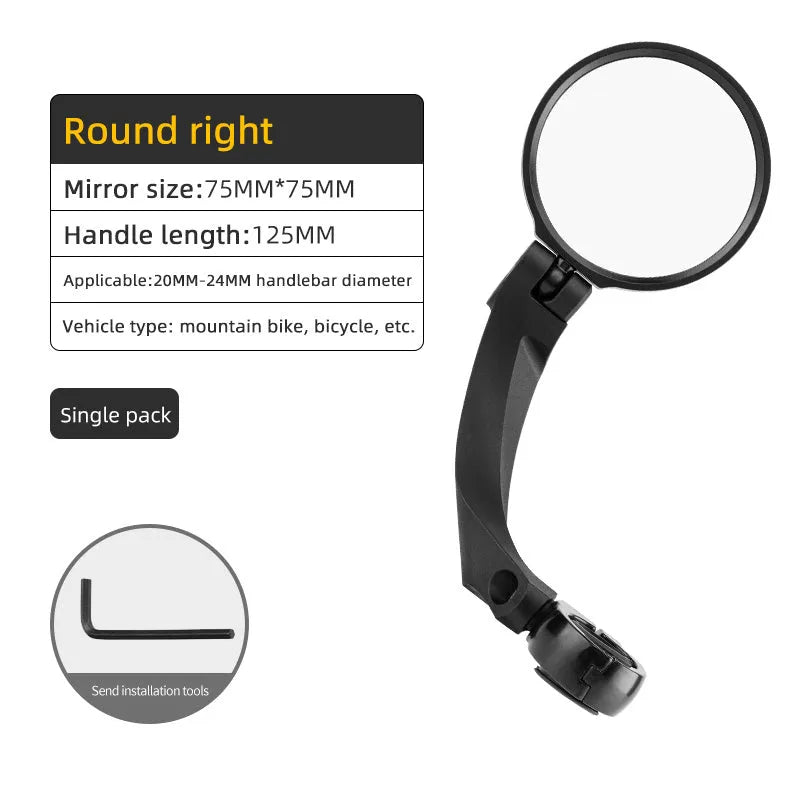 BlackBurn™ Bike Mirror BlackBurn™ Circular Right Bicycle Parts - Tophatter Daily Deals