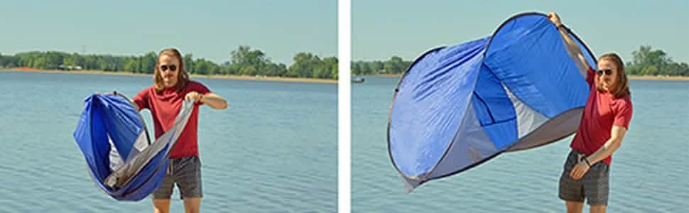 Pop-Up Beach Tent With Carry Bag Everything Else - Tophatter Daily Deals