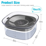 70oz Dog Water Bowl Large Capacity Spill Proof Dog Bowl Transparent 2L Visible Water Level Slow Drinking Bowl For Dogs And Cats Pet Products 0 - Tophatter Daily Deals