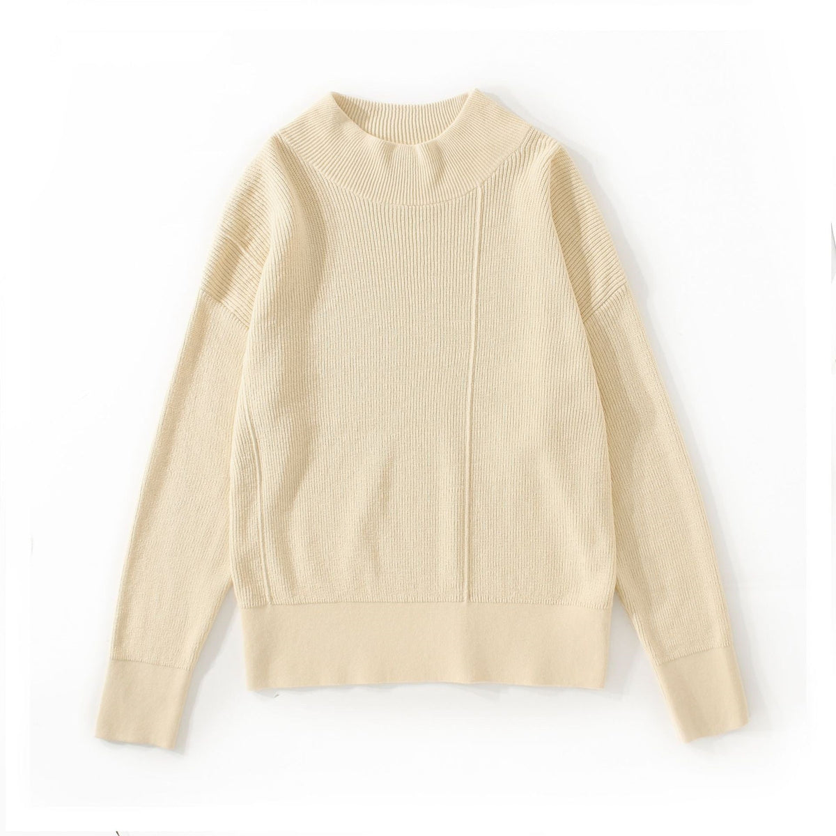 Oversized Men’s Sweater - Mock Neck, Ribbed Knit, Layering Beige 3D Changing Face Moving Picture Frame - Tophatter Daily Deals