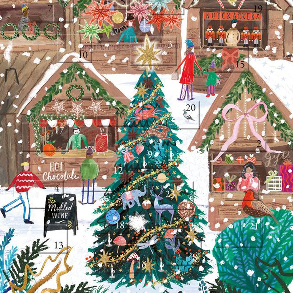Christmas Market Advent Calendar | Traditional Christmas Advent Calendar Advent Calendar - Tophatter Daily Deals