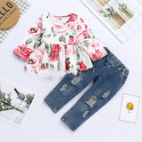 Autumn Long-sleeved Cotton Printed European And American Children's Suits 0 - Tophatter Daily Deals
