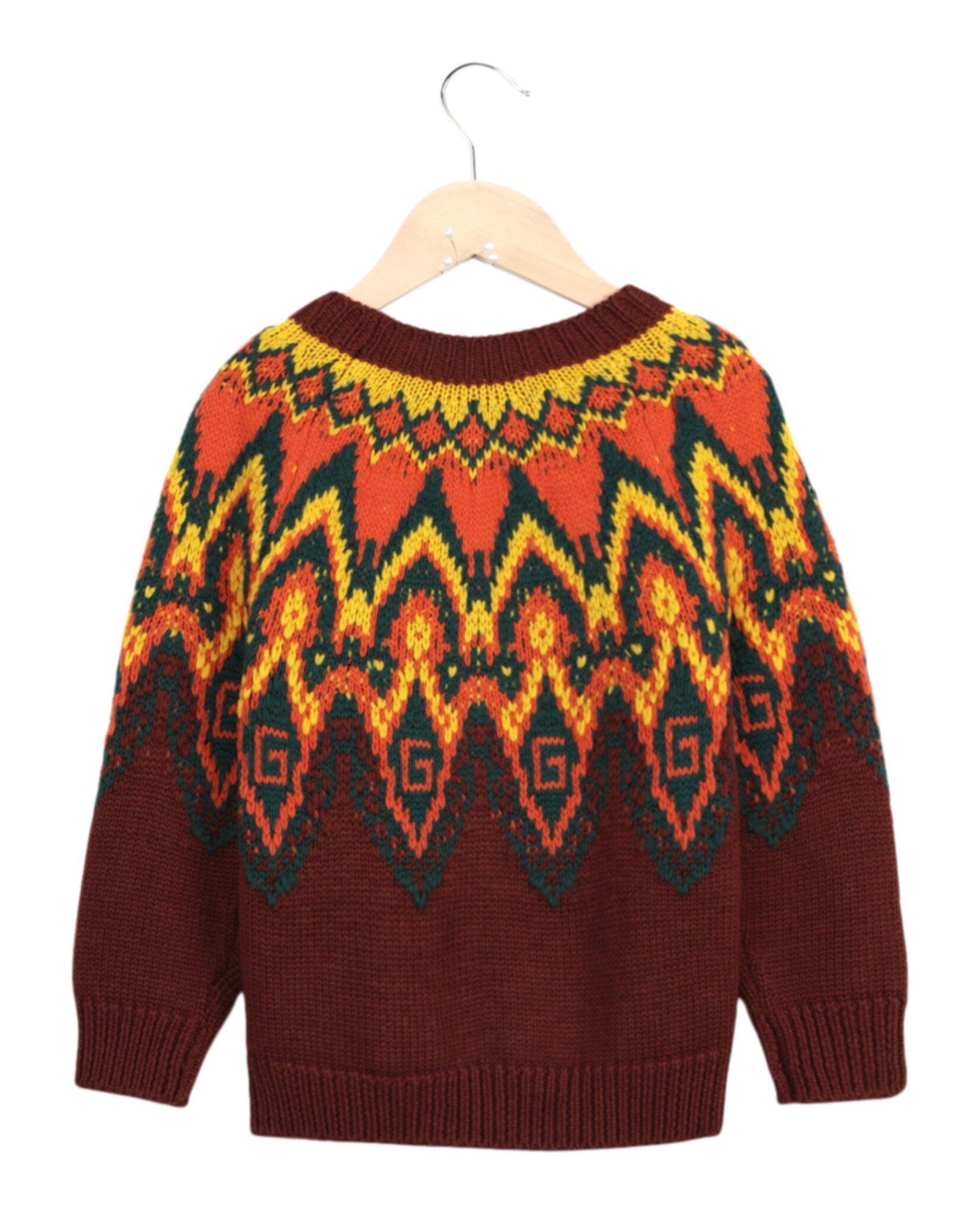 Gucci Geo Patterned Wool Sweater Sweaters & Cardigans - Tophatter Daily Deals